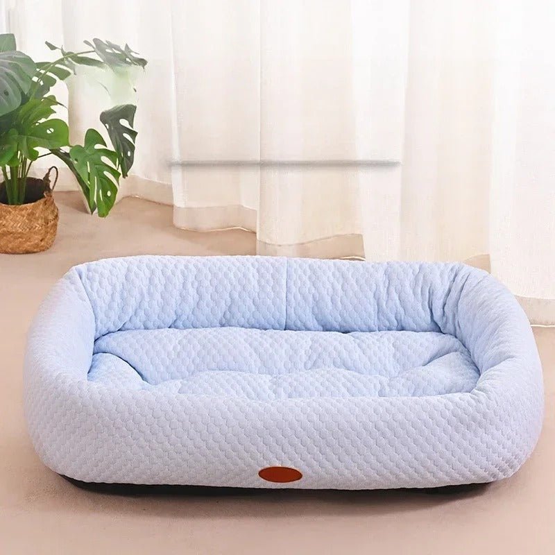 coussin chien rafraichissant lavable bleu