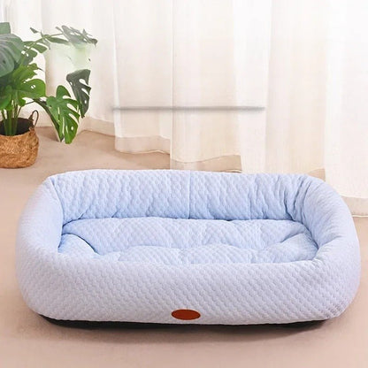 coussin chien rafraichissant lavable bleu