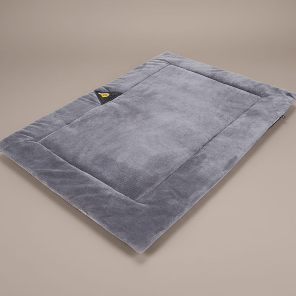 coussin pour chien en polymères bleu