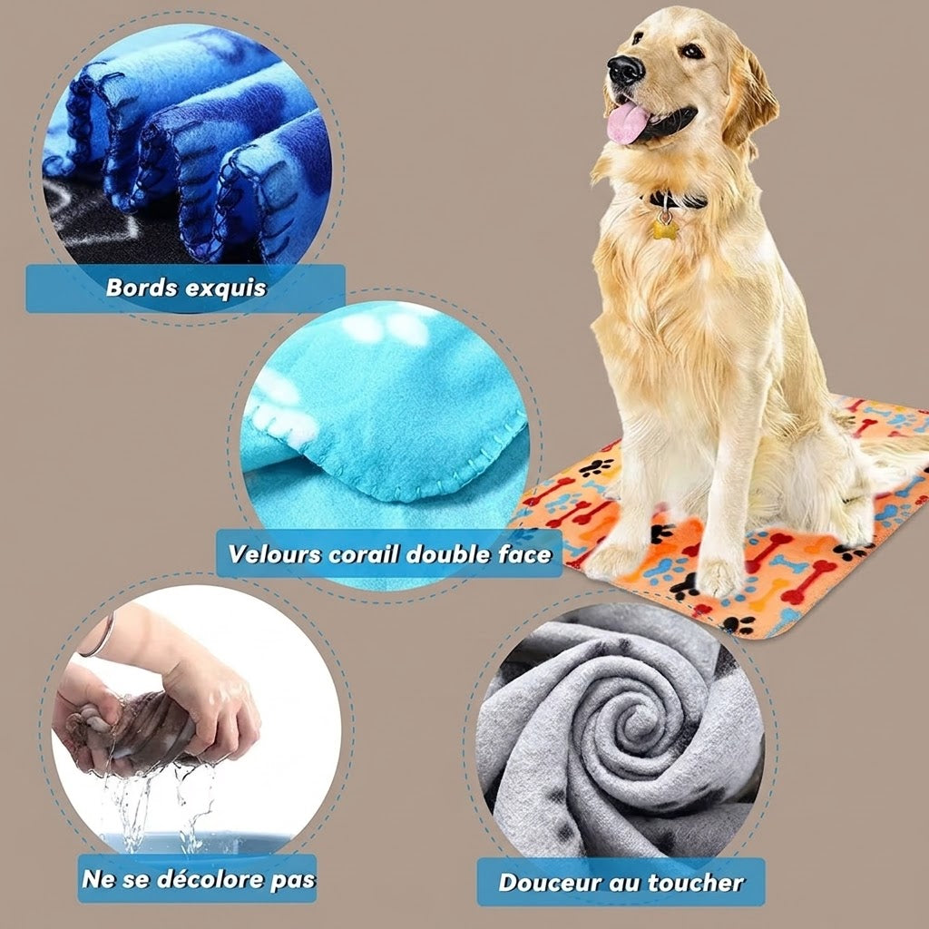 couverture chien douce et lavable