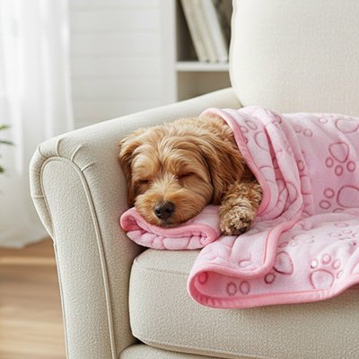 Couverture chien  passe au sèche-linge