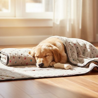 Couverture pour chien multicolores 