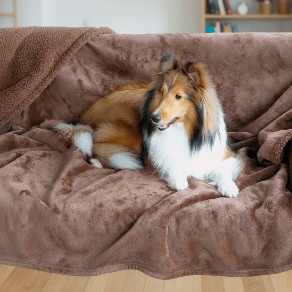couverture chauffante pour chien en flanelle imperméable