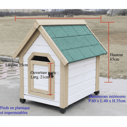 démentions de cabane pour chien en bois