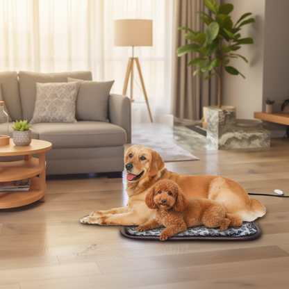 deux toutous partage un lit pour chien éclectique