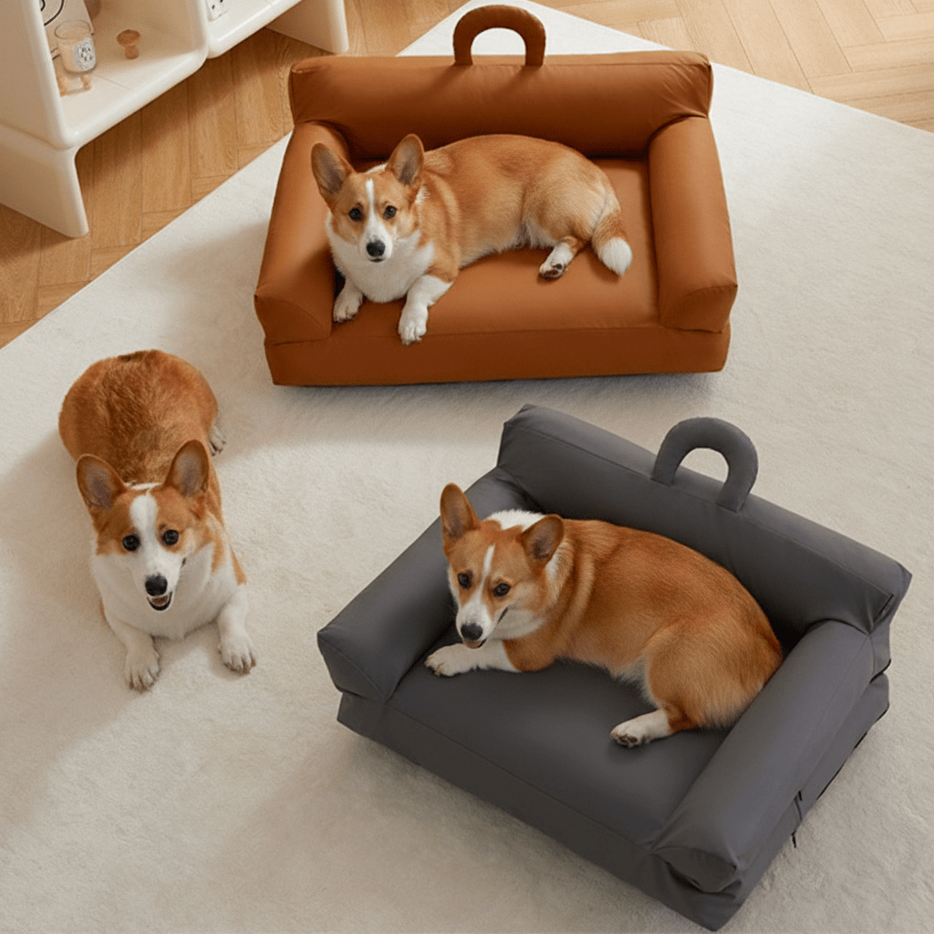 différents canapé orthopédique chien en cuir