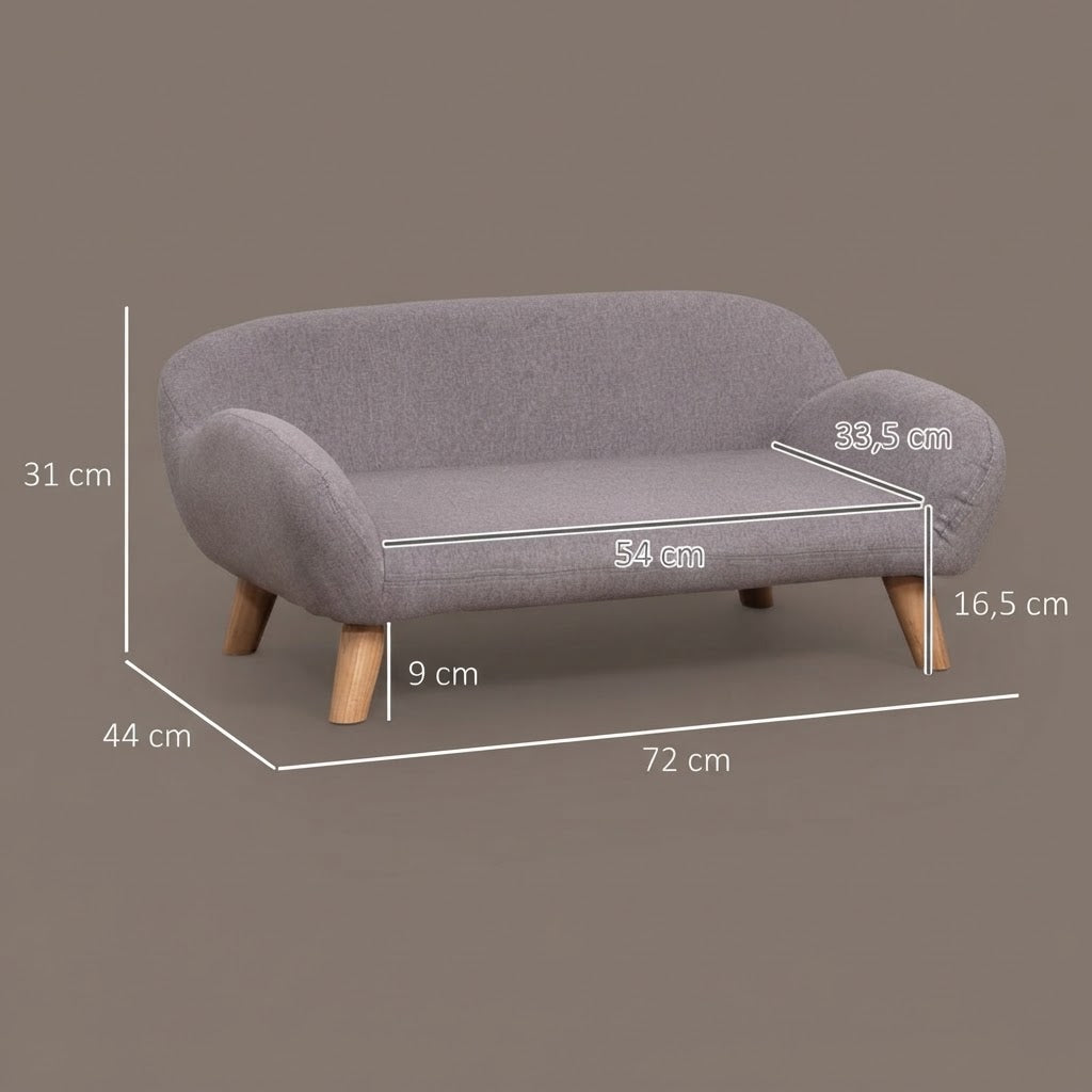 dimension de fauteuil pour chien gris
