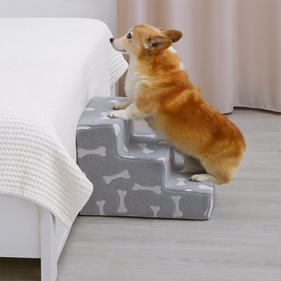 Escalier pour chien en peluche 