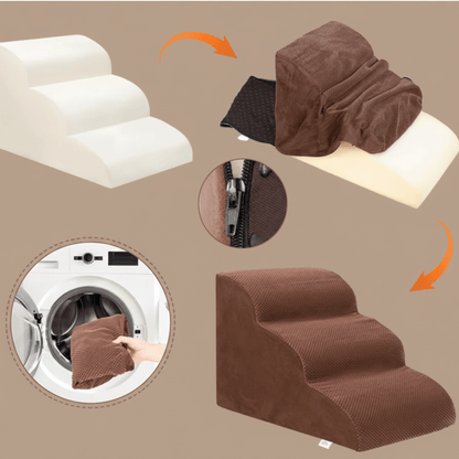 escalier mousse pour chien déhoussable