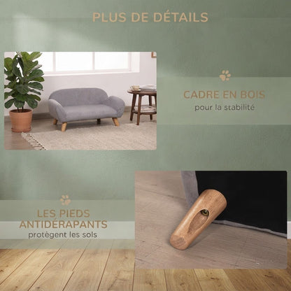 fauteuil pour chien avec pieds antidérapant