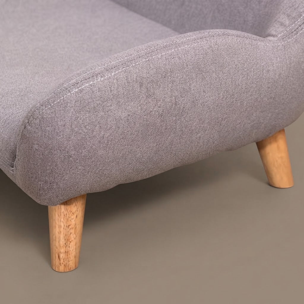 fauteuil pour chien avec pieds en bois protège le sol