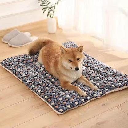 grand chien se repose sur son tapis pour chien