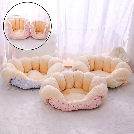 hauteur de canapé pour chien forme coquillage