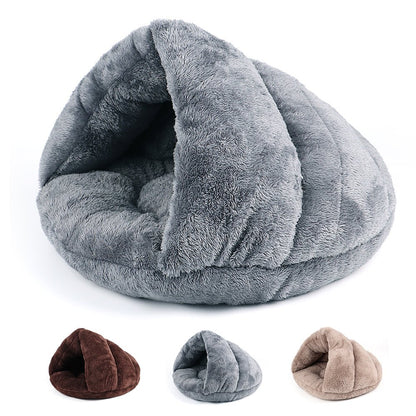 igloo pour chien en peluche facile a nettoyer