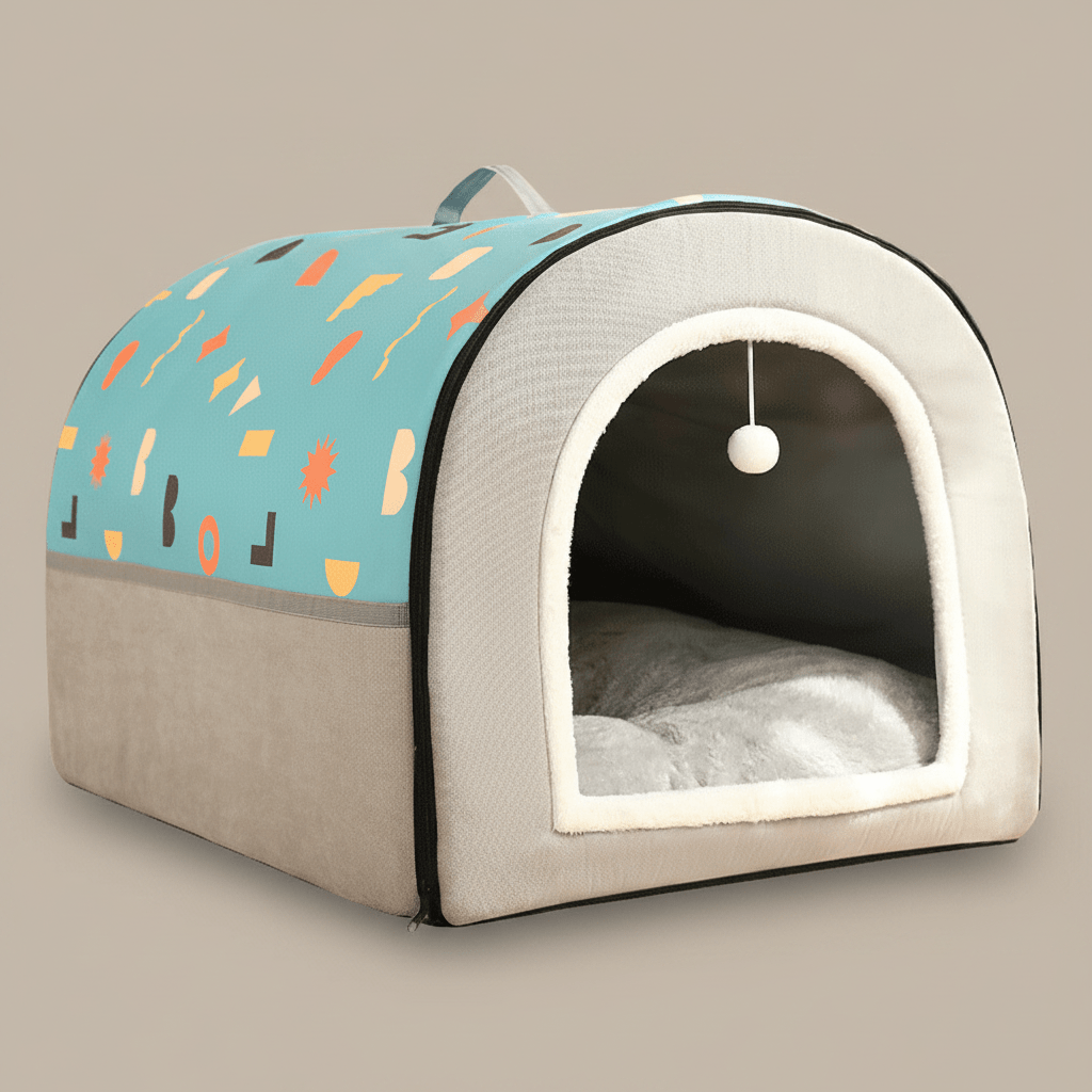 igloo  pour chien xxl avec coussin moelleux 