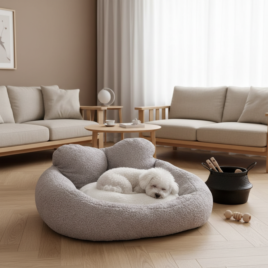 Panier chien - confort suprême peluche ultra-douce