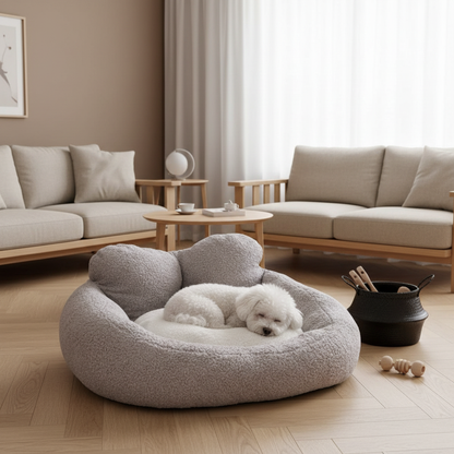 Panier chien - confort suprême peluche ultra-douce