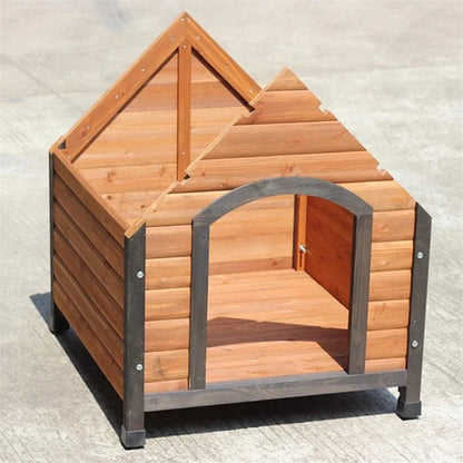 installation de cabane en bois pour chien