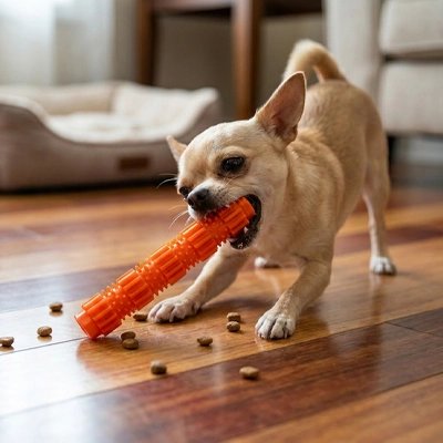 Jouet pour chien​ couleur orange 