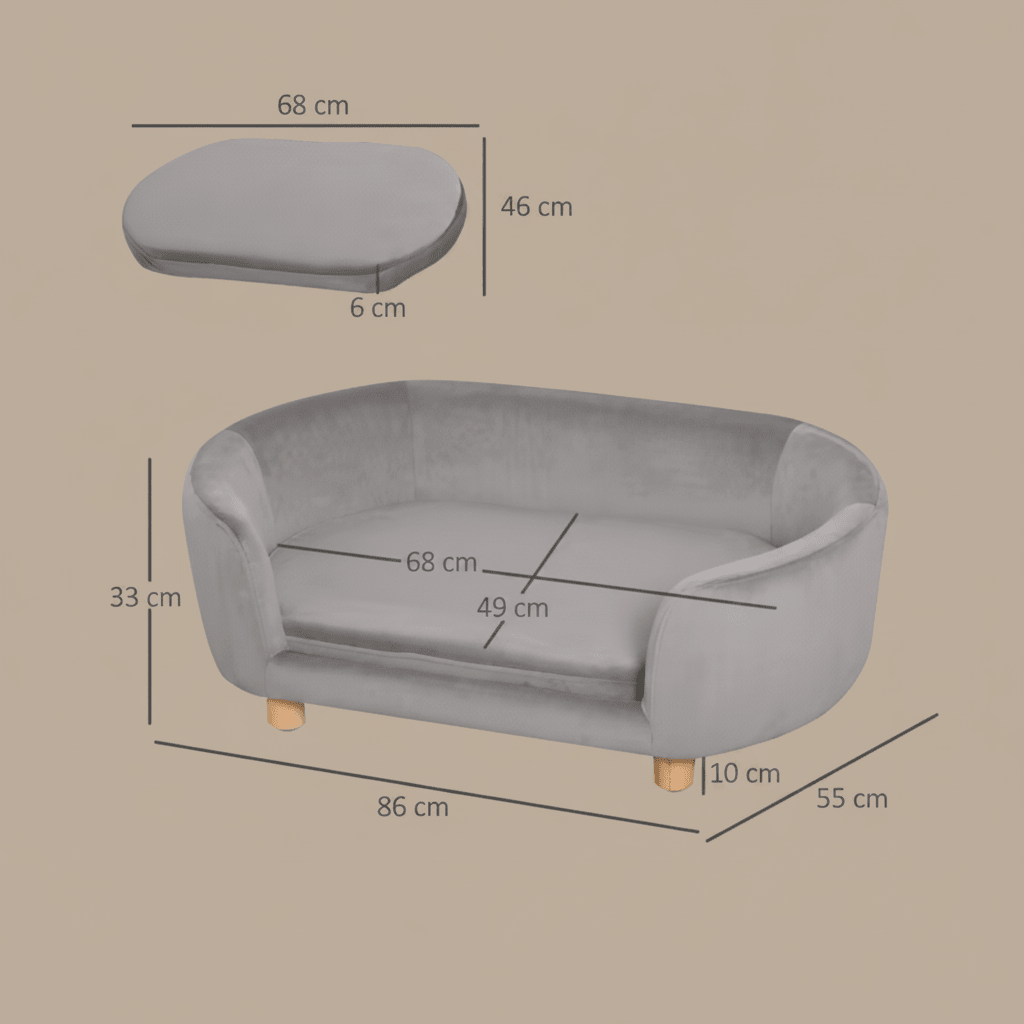 les mesures de canapé pour grand chien coussin démontable 
