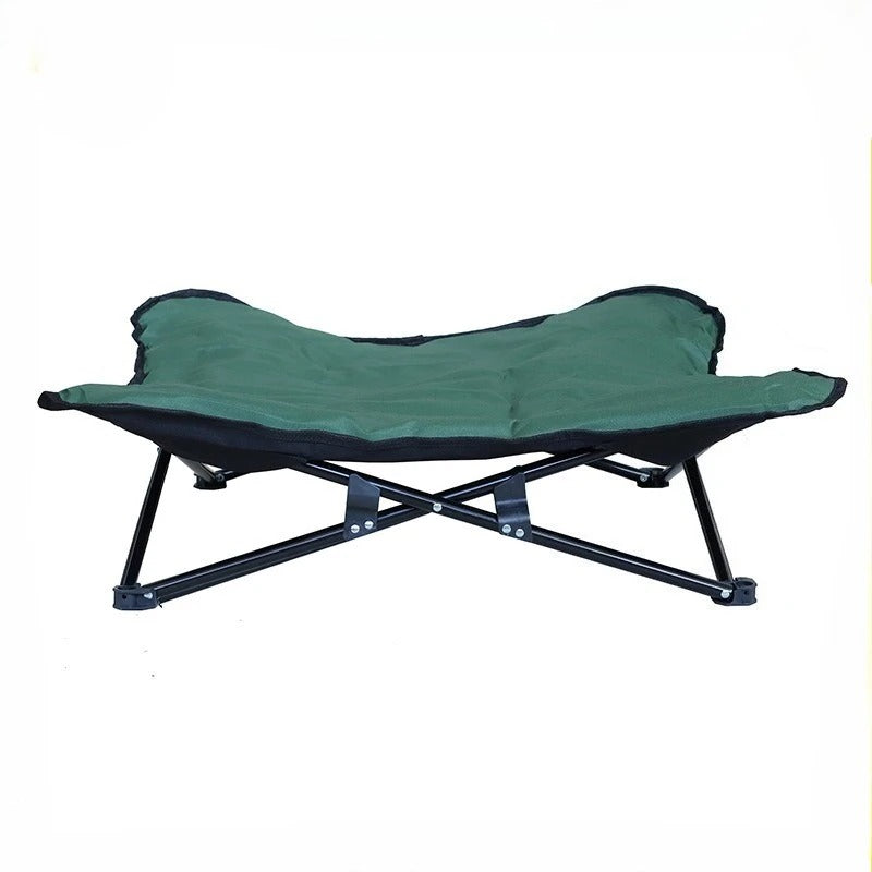 lit de camp chien vert