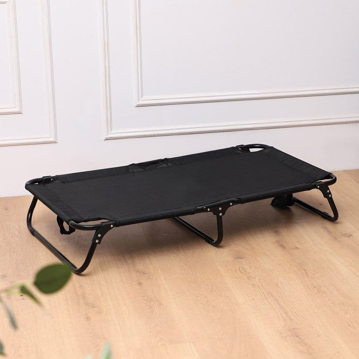 lit de camp pliable pour chien ouvert