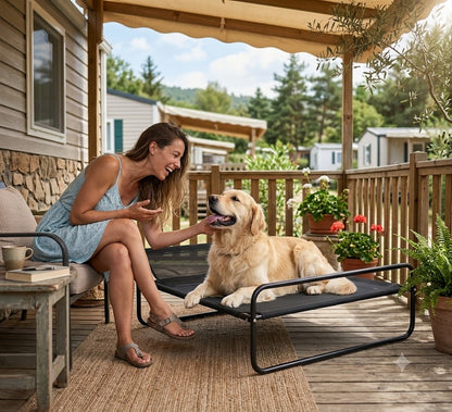 lit de camping pour chien avec Toile textilène
