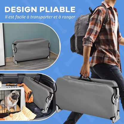 lit pliant chien avec poigner pour faciliter le transport 