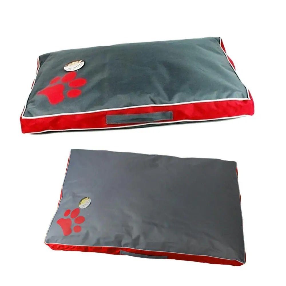 lit pour chien antiderapant impermeable rouge