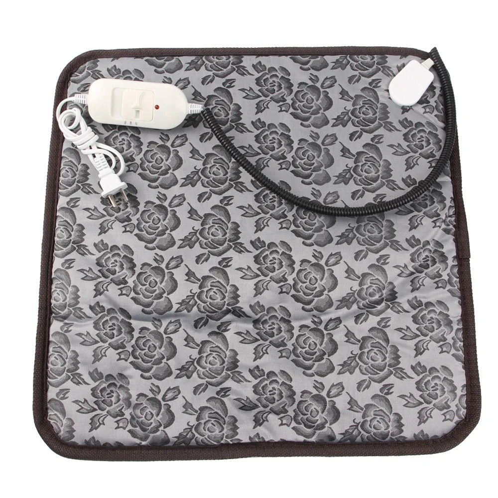 lit pour chien chauffant éclectique motif rose