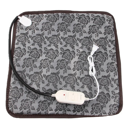 lit pour chien chauffant électrique gris fonce