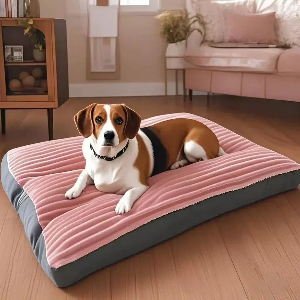 lit pour chien couchage polaire rose
