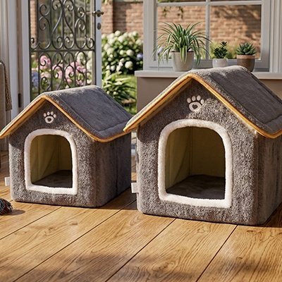 Maison pour chien amovible et lavable 