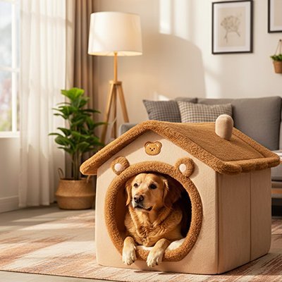 Maison pour chien chaud d'hiver 
