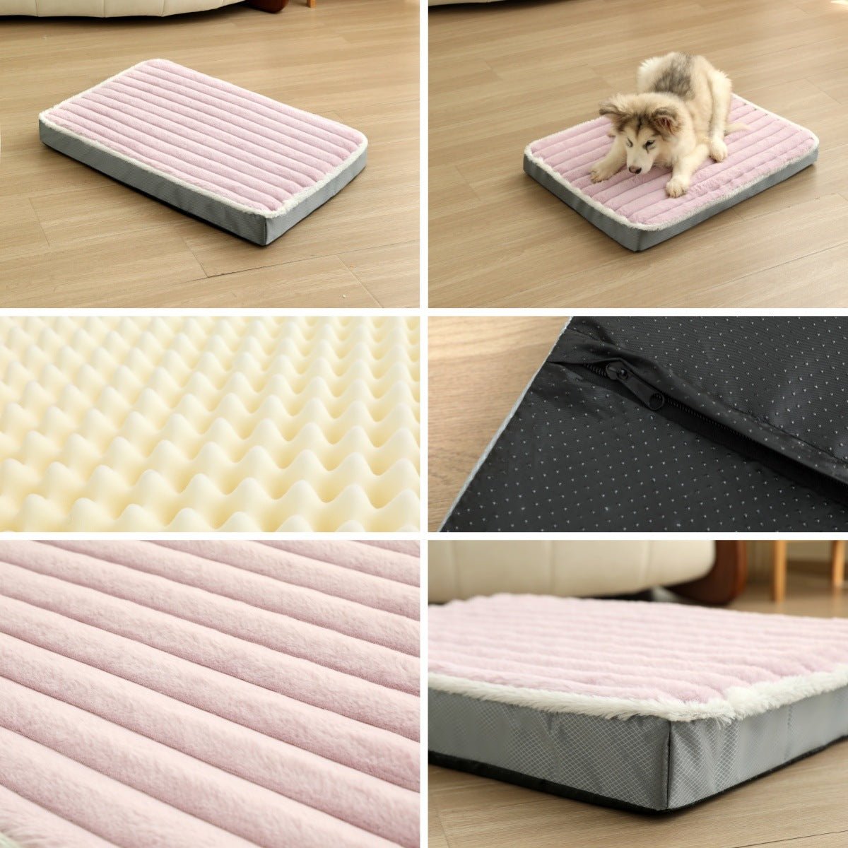matelas pour chien à mémoire de forme déhoussable antidérapant