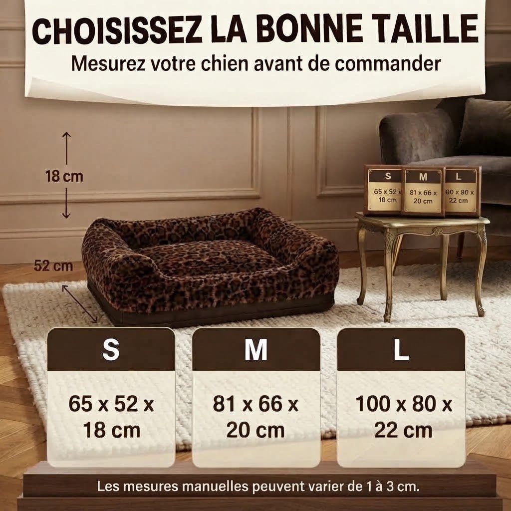 mesure de fauteuils pour chiens lavable