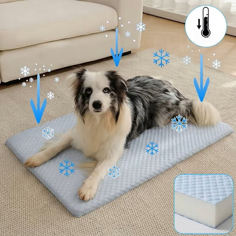 mousse a mémoire de forme de tapis rafraichissant chien grand taille