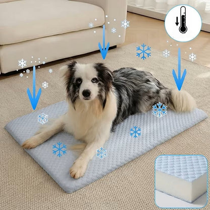 mousse a mémoire de forme de tapis rafraichissant chien grand taille
