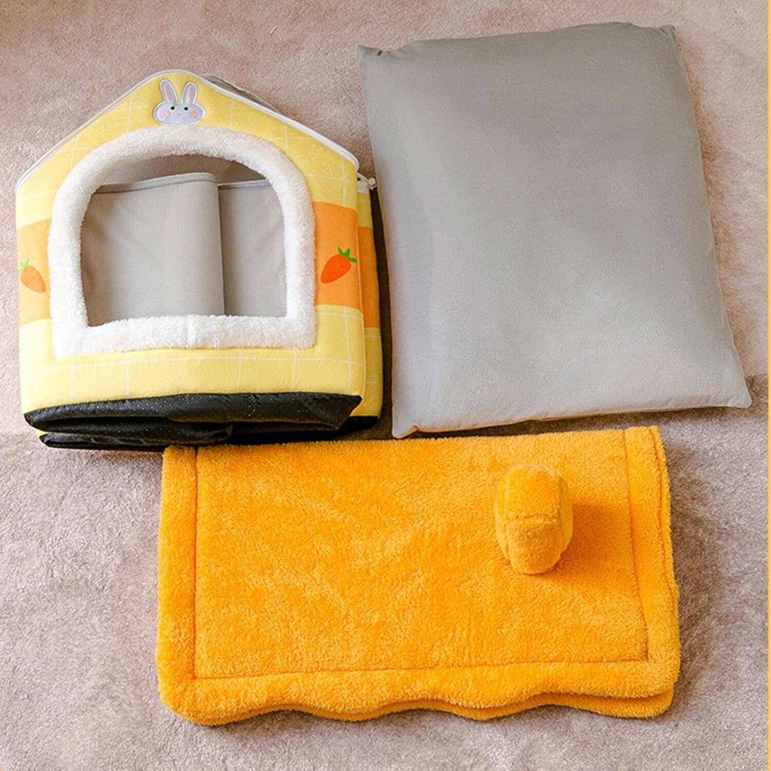 niche chien avec coussin mémoire de forme démontable 