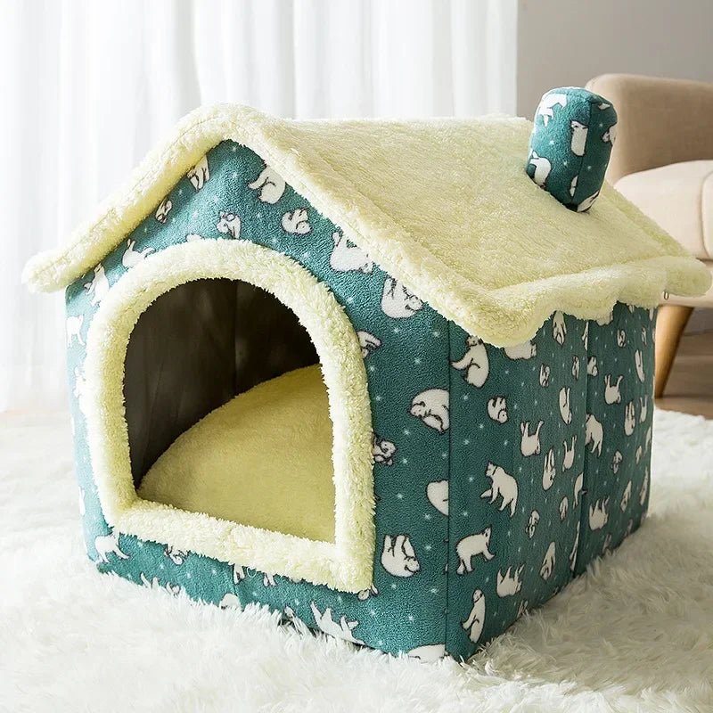 niche chien d'hiver chaud avec coussin amovible 