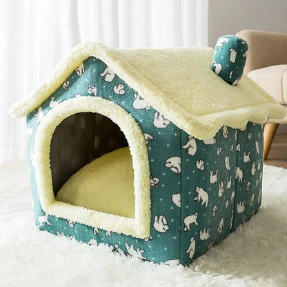 niche chien d'hiver chaud avec coussin amovible 