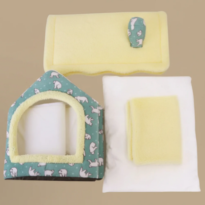 niche chien  intérieur en peluche démontable lavable