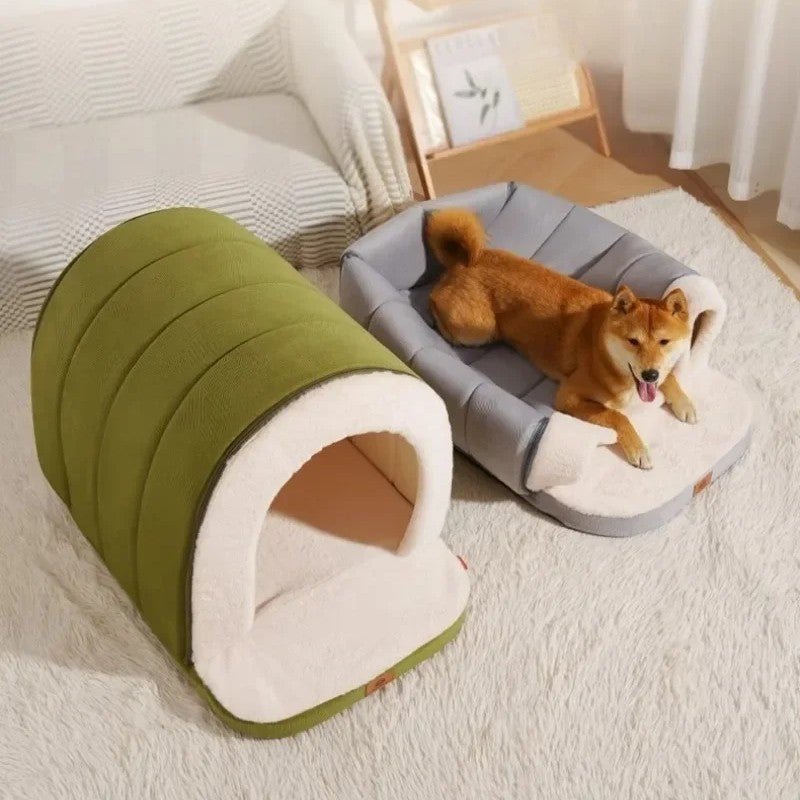 niche igloo pour chien double méthodes de couchages