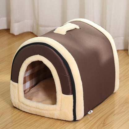 niche pour chien classique igloo marron glace