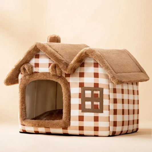 niche pour chien double toit avec cheminé 