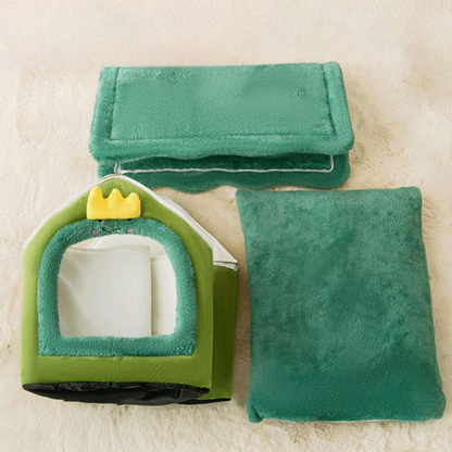 niche pour chien en peluche démontable