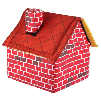 niche pour chien interieur plafond rouge