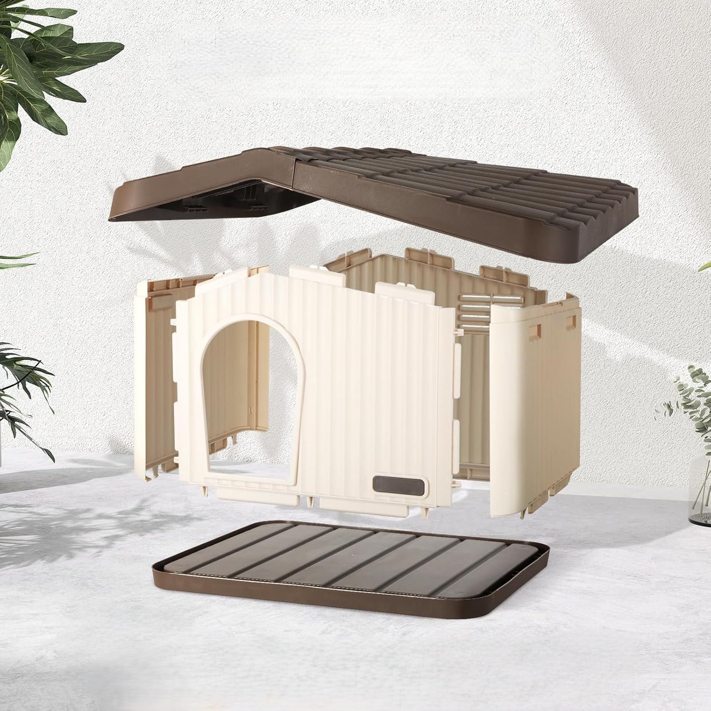 niche toit plat pour chien assemblage facile
