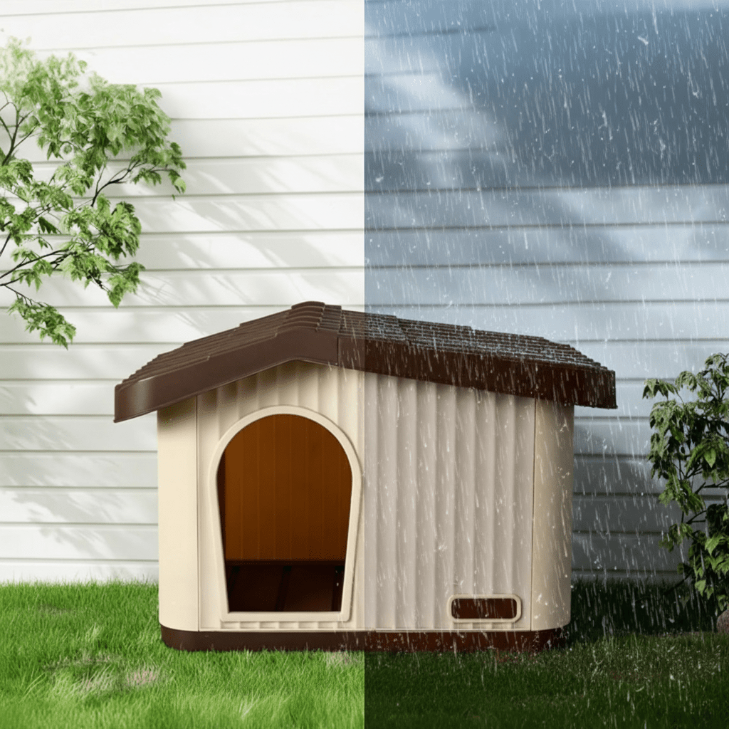 niche toit plat pour chien imperméable