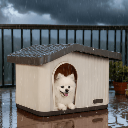 niche toit plat pour chien résistante aux intempérés